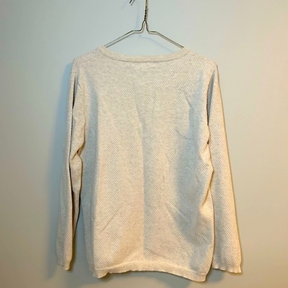 Traditional cream soft knit grandma button cardigan sweater - medium - Picture 7 of 8